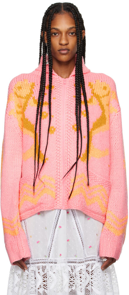 Anna Sui Pink & Orange Seashore Cardigan Cover