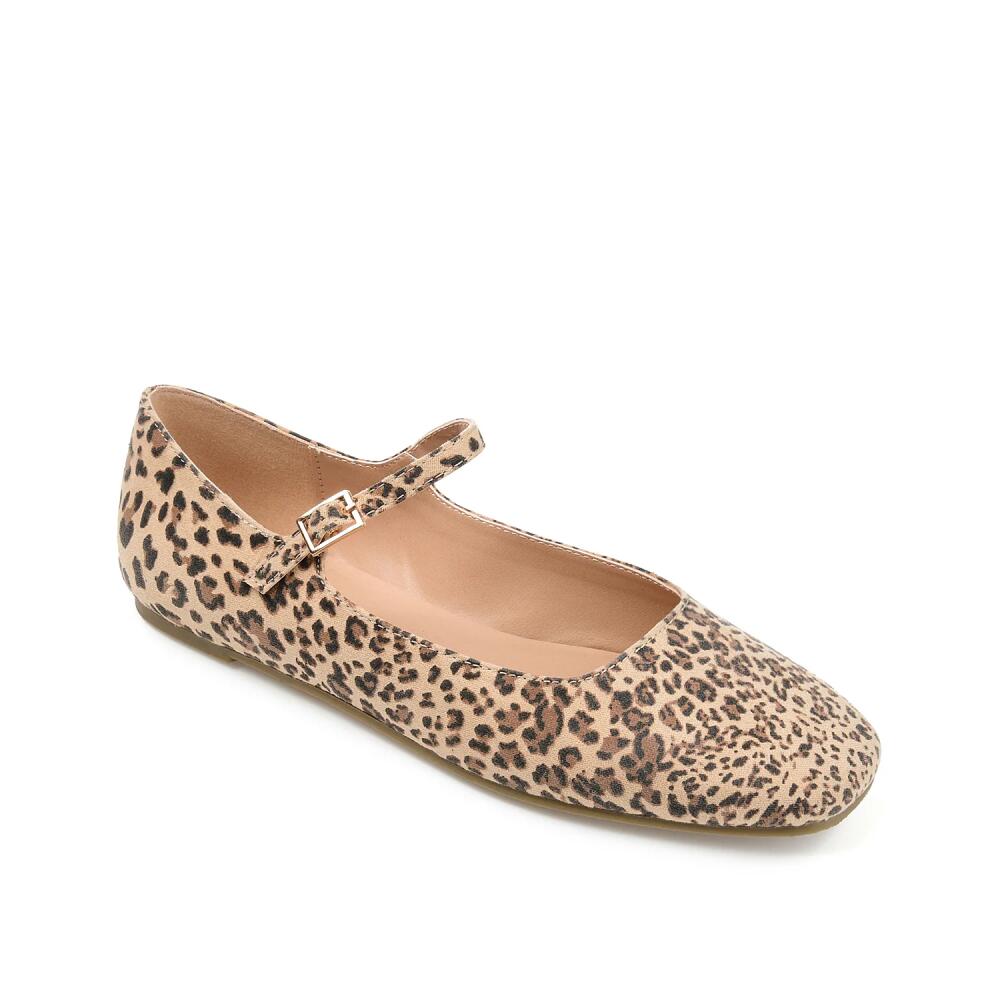 Journee Collection Carrie Mary Jane Flat | Women's | Black/Tan Leopard Print Cover