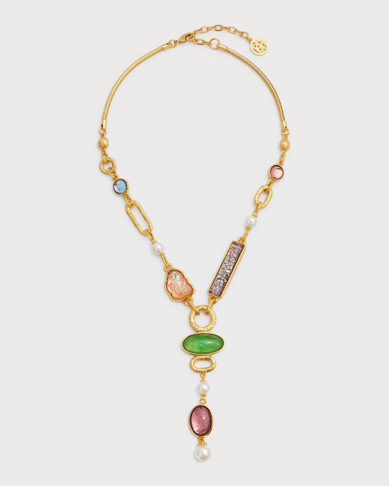 Ben-Amun Multi-Stone and Shape Y-Drop Necklace Cover