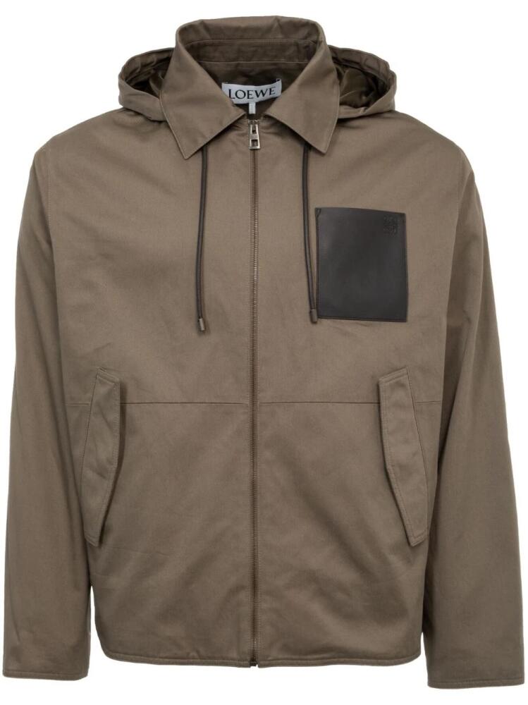 LOEWE hooded jacket - Brown Cover