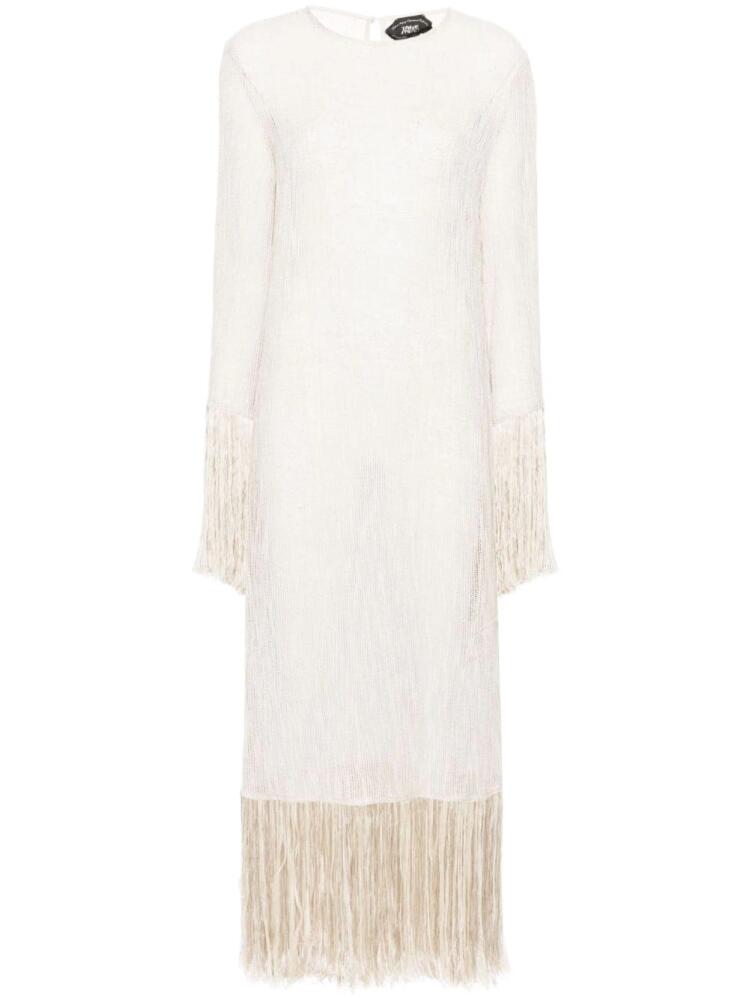 Taller Marmo Nile fringed midi dress - Neutrals Cover