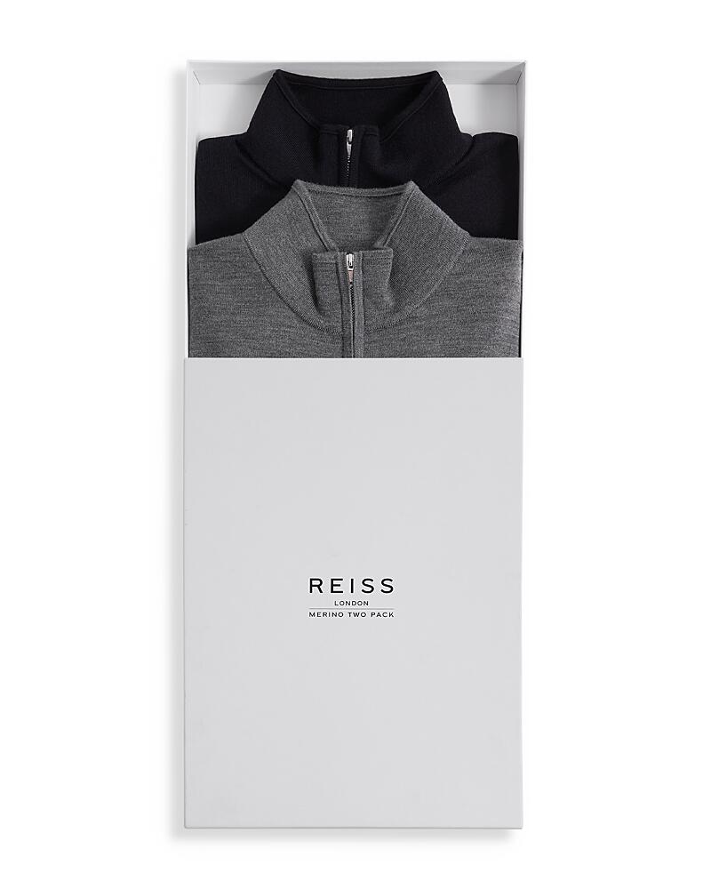 Reiss Blackhall Slim Fit Quarter Zip Polo Shirts - 2 pack Cover