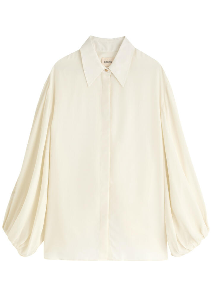 Khaite Bam Twill Shirt - Cream Cover