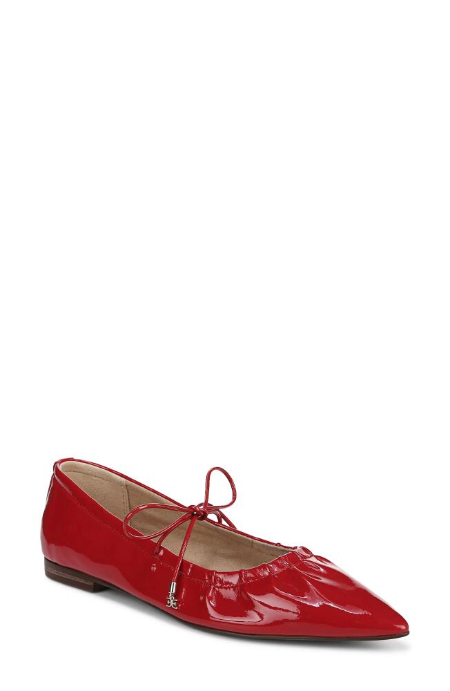 Sam Edelman Bri Mary Jane Pointed Toe Flat in Begonia Red Cover