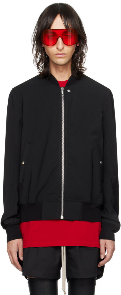 Rick Owens Black Classic Flight Bomber Jacket Cover