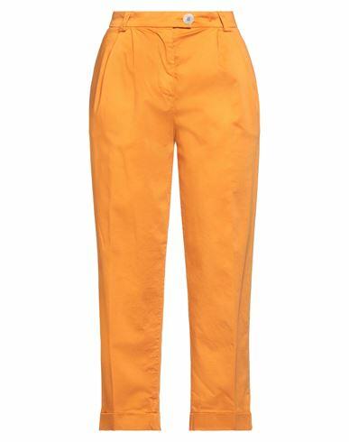 Barba Napoli Woman Pants Orange Cotton, Elastane Cover