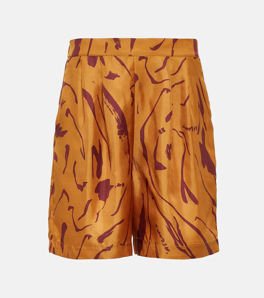 Asceno Carros printed silk twill shorts Cover