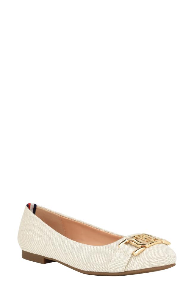 Tommy Hilfiger Gallyne Ballet Flat in Light Natural Cover