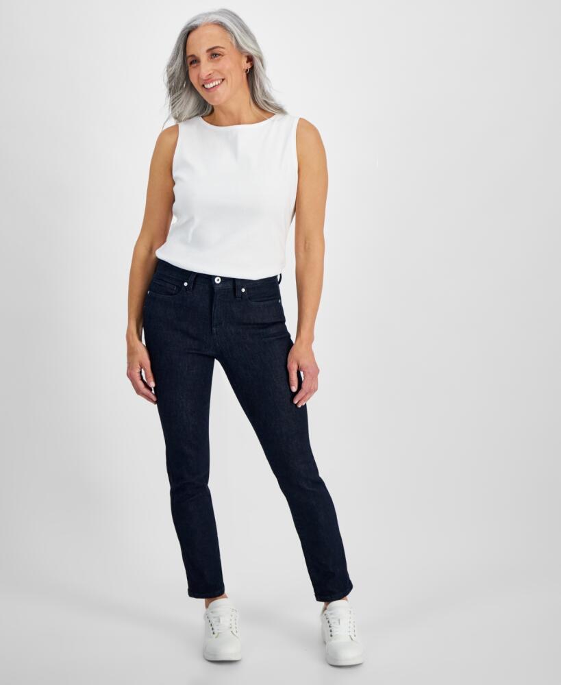 Style & Co Petite Mid Rise Slim Leg Jeans, Created for Macy's - Rinse Cover