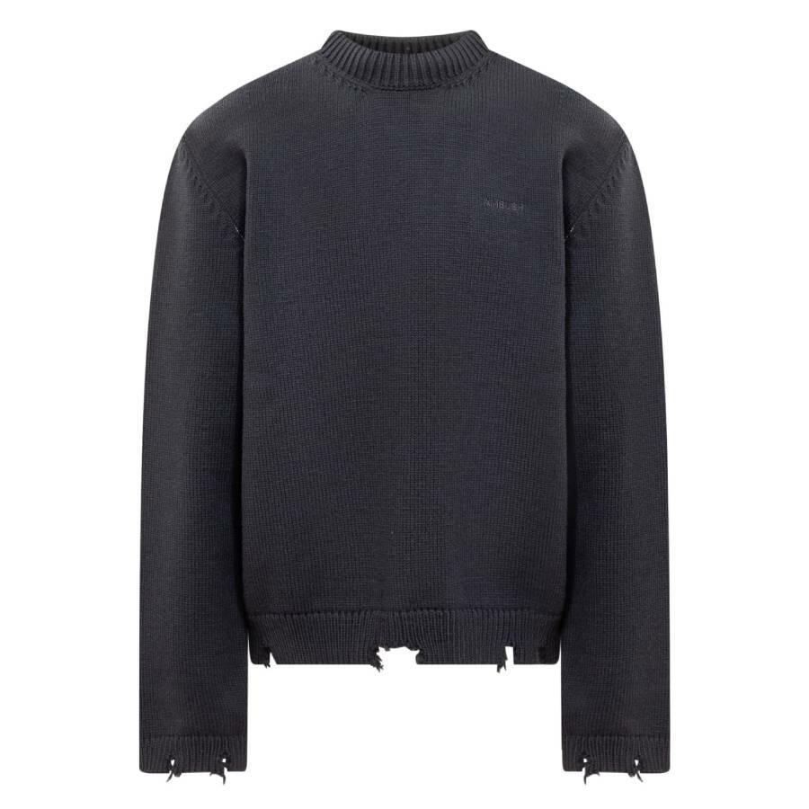 Ambush Navy Felted Knit Distressed Jumper Cover