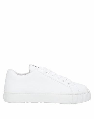 Miu Miu Woman Sneakers White Soft Leather Cover