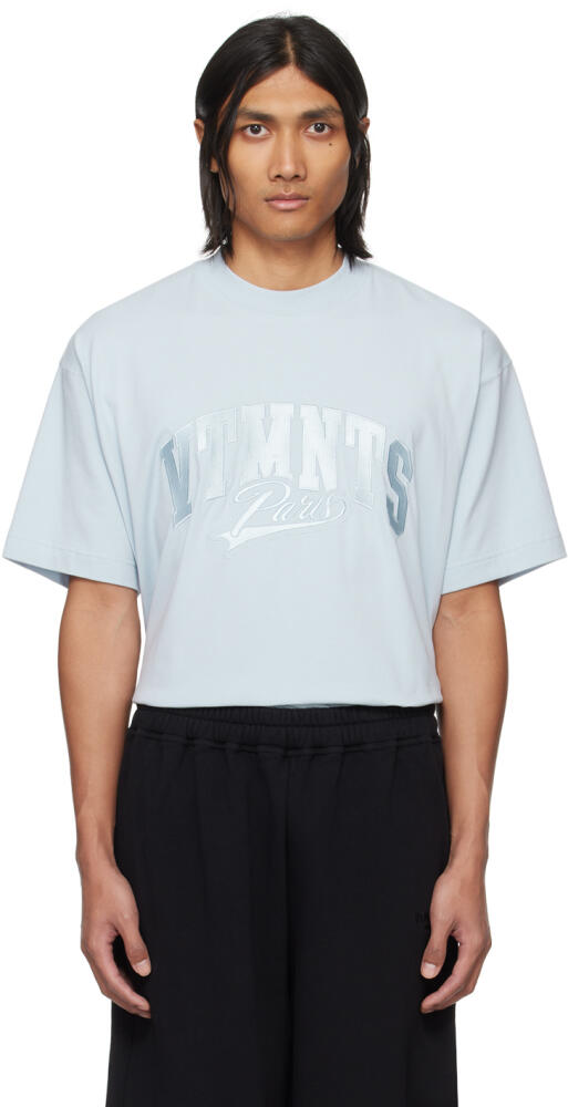 VTMNTS Blue Embroidered T-Shirt Cover