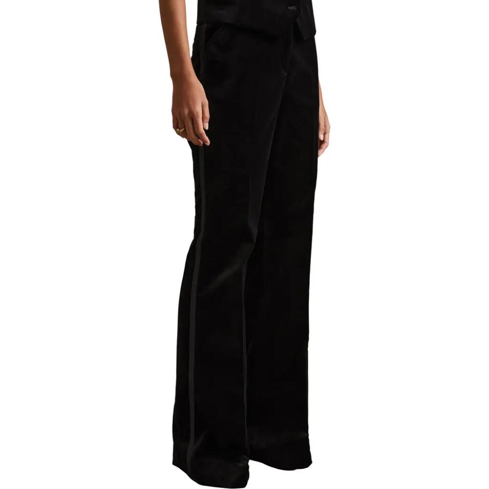 Reiss Parisa Cotton Velveteen Pants in Black Cover