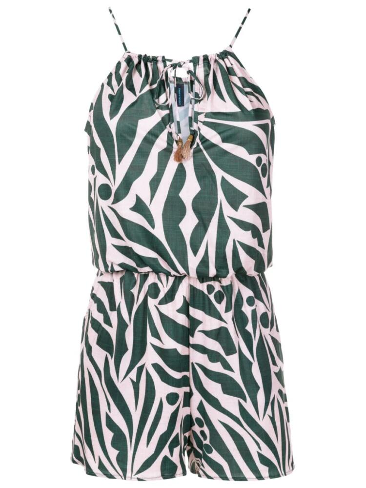 Lygia & Nanny Laya graphic-print playsuit - Green Cover