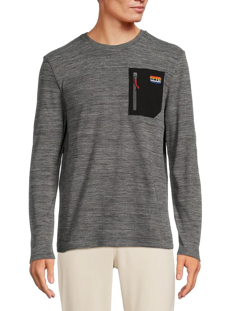 Avalanche Men's Long Sleeve Fleece Tee - Deep Charcoal Cover