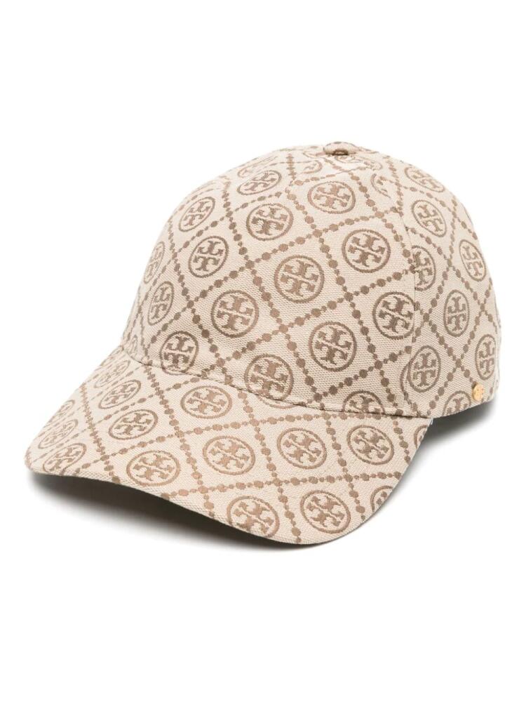 Tory Burch logo-jacquard baseball cap - Neutrals Cover