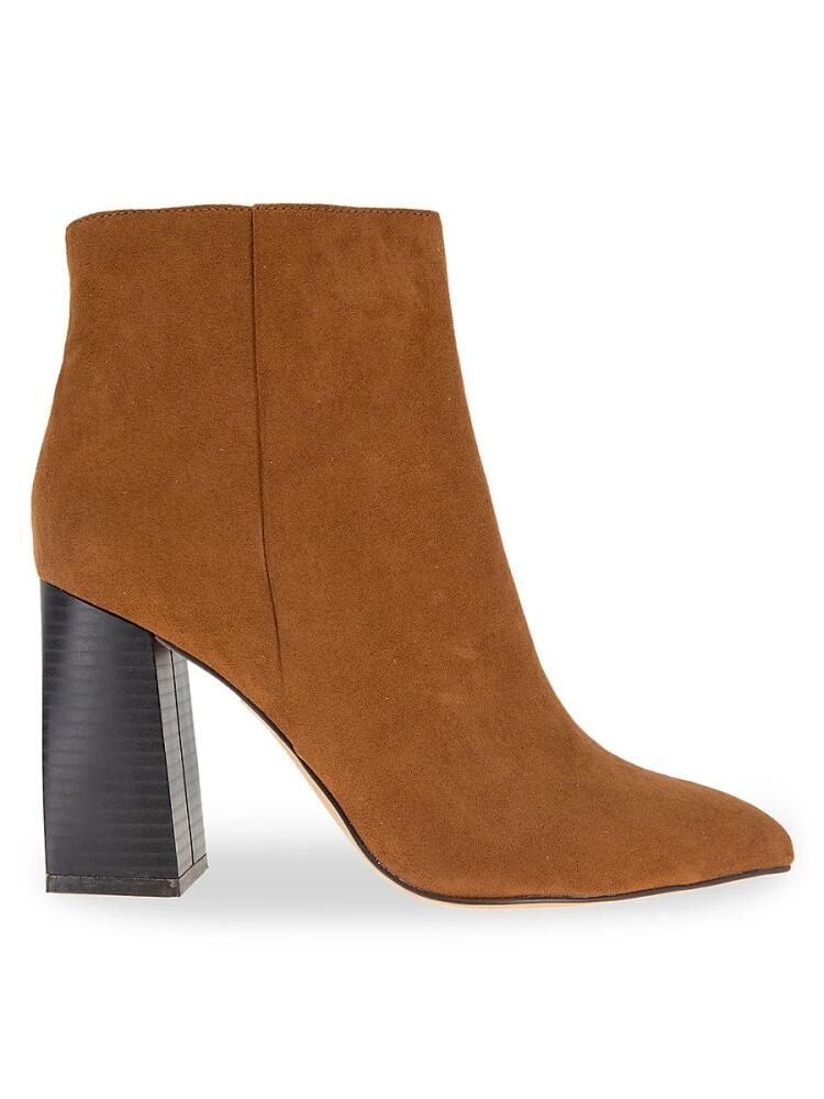 BCBGeneration Women's Briel Faux Suede Block Heel Booties - Camel Cover