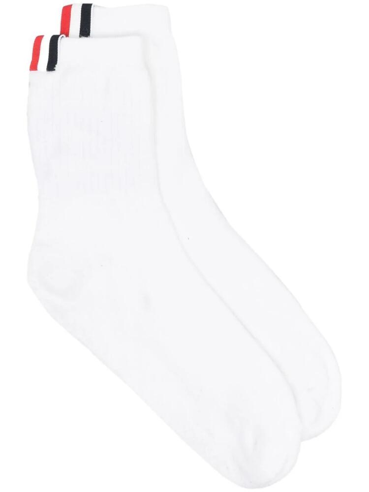 Thom Browne 4-Bar stripe socks - White Cover