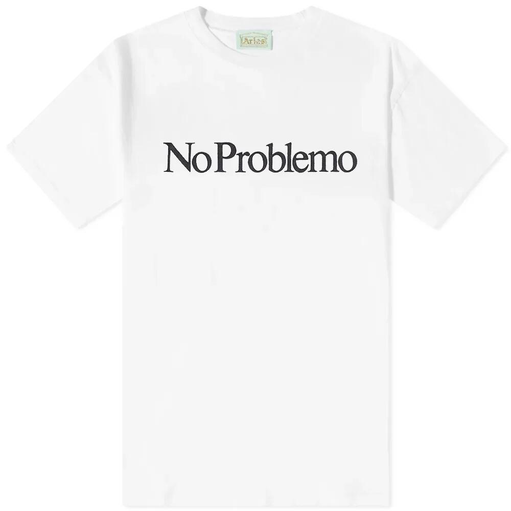 Aries Men's No Problemo T-Shirt in White Cover