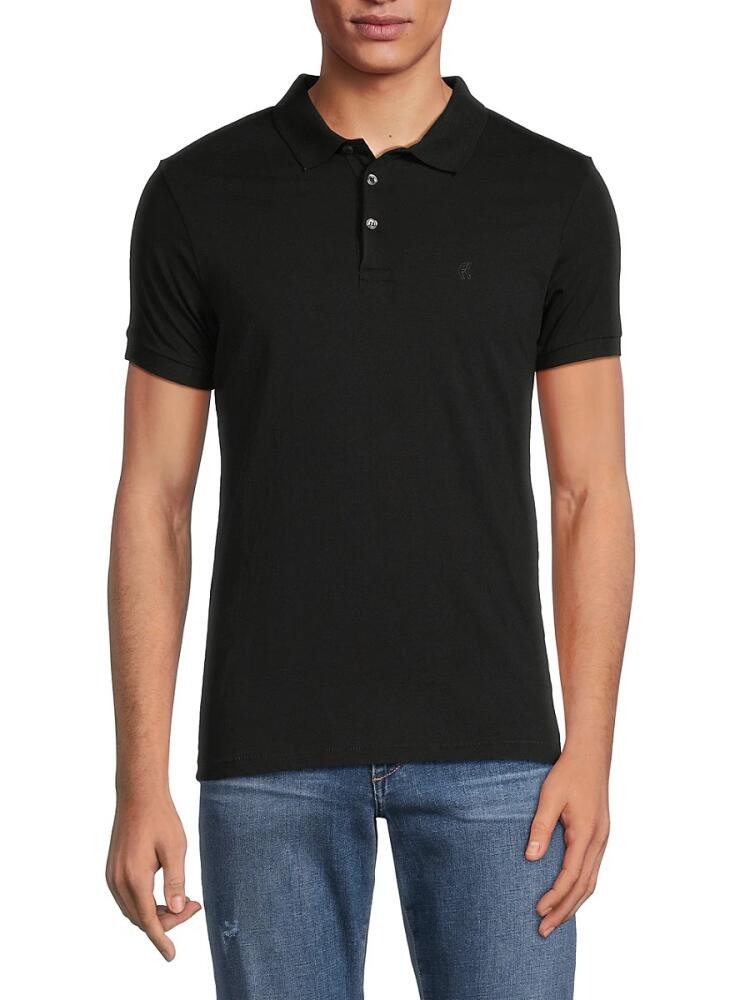 French Connection Men's Solid Polo - Black Cover