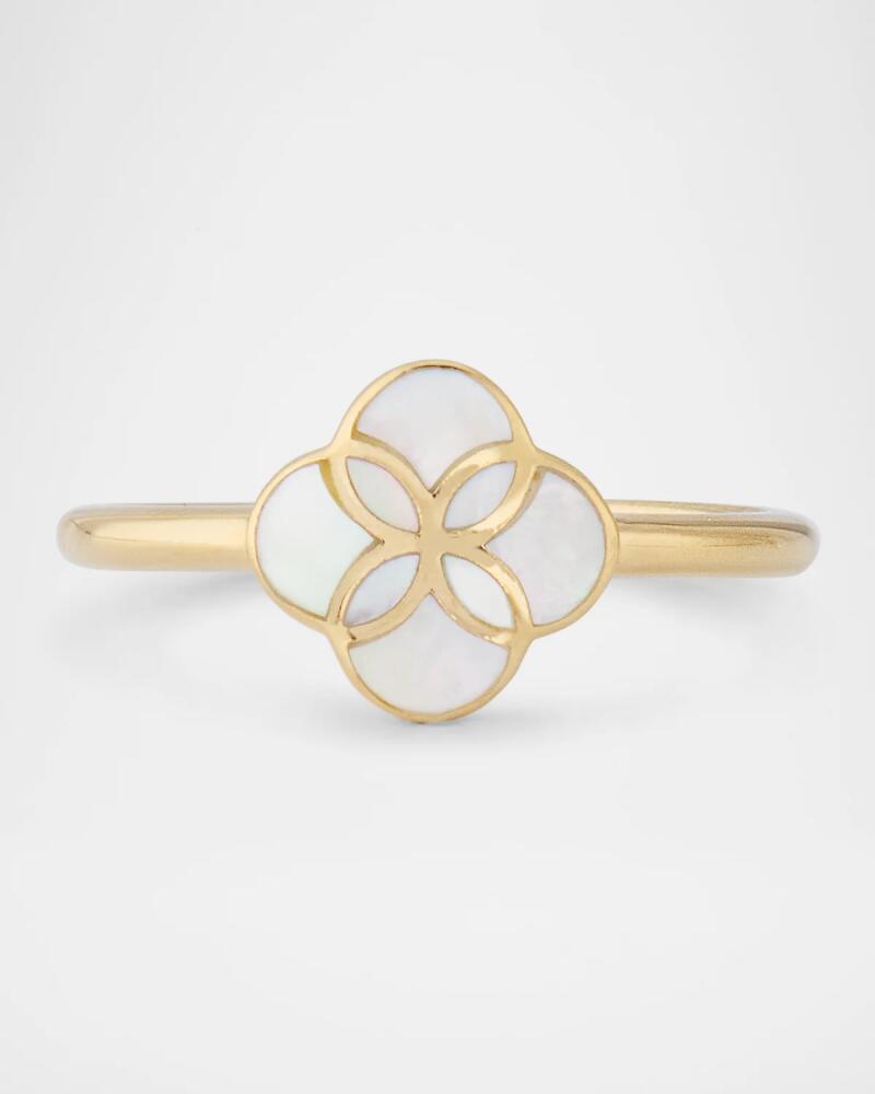 Jan Leslie White Mother of Pearl Petal Ring Cover