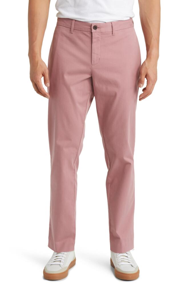 Nordstrom Heron Taper Leg Twill Chino Pants in Pink Nostalgia Cover