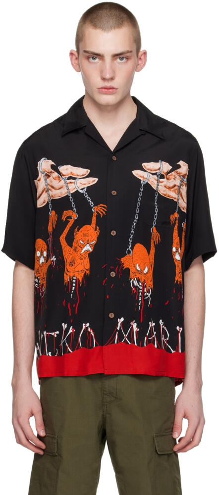 WACKO MARIA Black Printed Shirt Cover