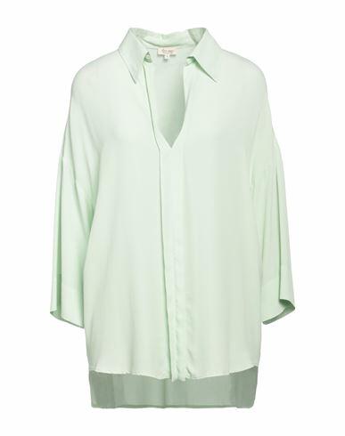 Her Shirt Her Dress Woman Top Light green Viscose, Silk Cover