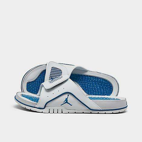 Jordan Men's Hydro 4 Retro Slide Sandals in Blue/White/Off White Cover