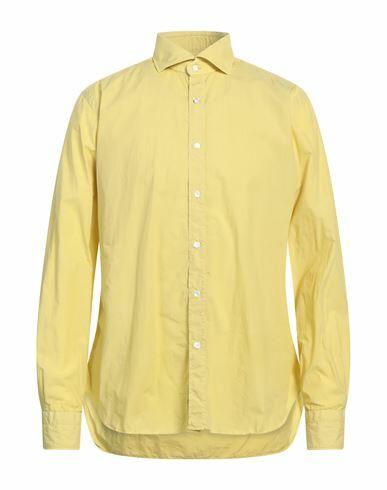 Barba Napoli Man Shirt Light yellow Size 15 ½ Cotton Cover