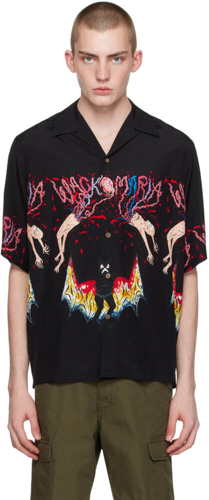 WACKO MARIA Black Printed Shirt Cover