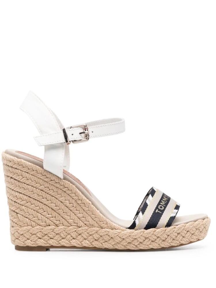 Tommy Hilfiger webbing high-wedge heel sandals - White Cover