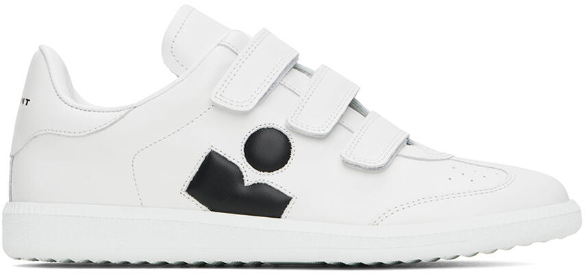 Isabel Marant White Bethy Logo Leather Sneakers Cover