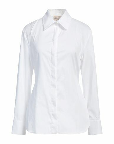 Semicouture Woman Shirt White Cotton, Polyamide, Elastane, Polyurethane, Viscose Cover