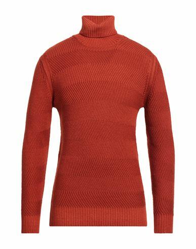 Filippo De Laurentiis Man Turtleneck Rust Merino Wool Cover