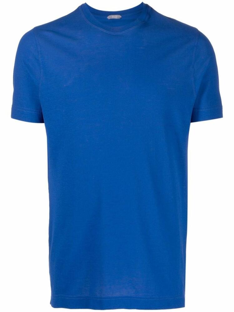 Zanone short-sleeved cotton T-shirt - Blue Cover