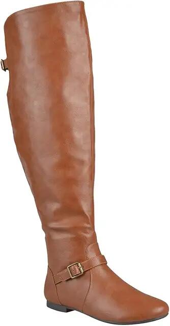 Journee Collection Loft Boot - Wide Calf (Chestnut) Women's Shoes Cover