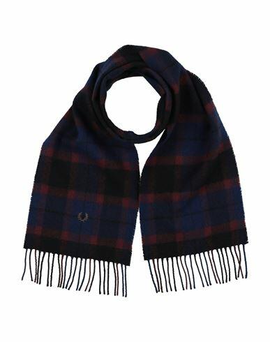 Fred Perry Man Scarf Navy blue Wool Cover