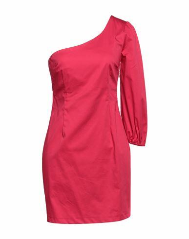 Soallure Woman Mini dress Fuchsia Cotton, Elastane Cover