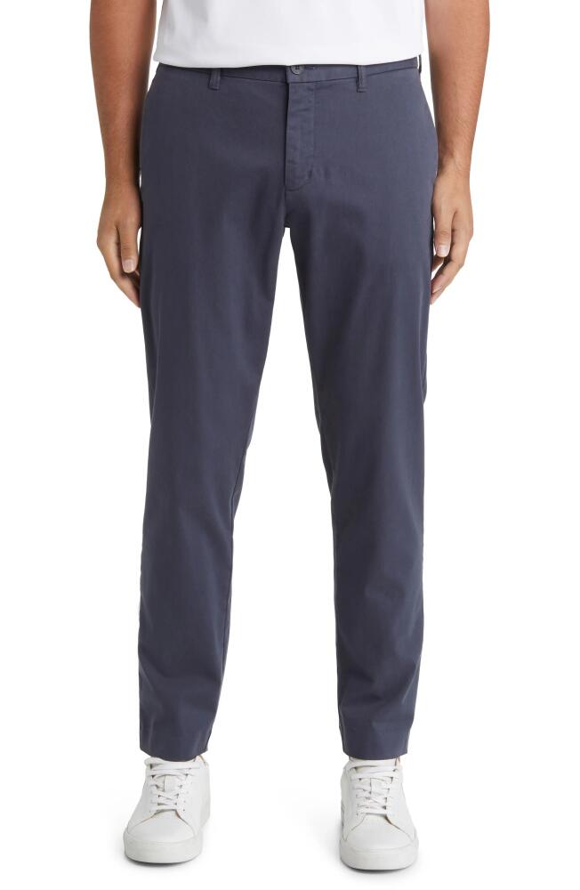 Nordstrom Heron Taper Leg Twill Chino Pants in Navy India Ink Cover