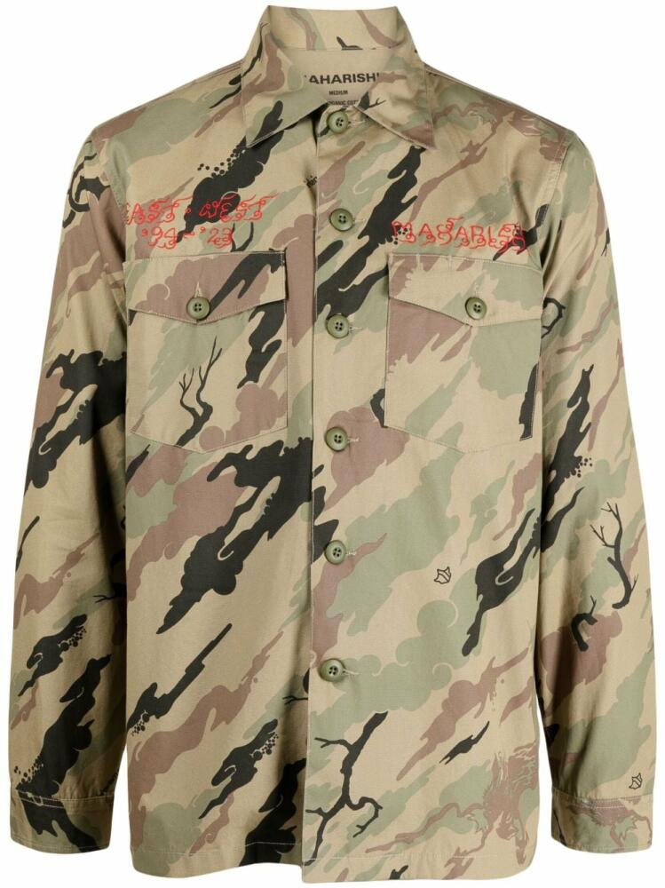 Maharishi camouflage-print logo-embroidery shirt - Brown Cover