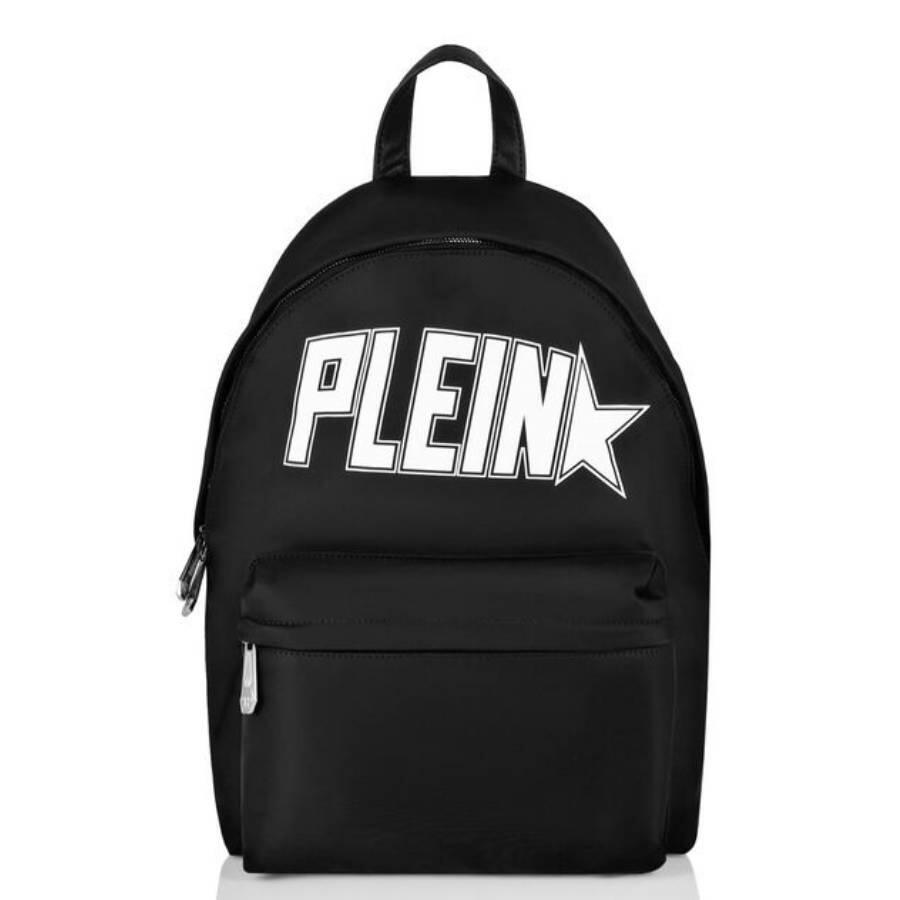 Philipp Plein Iconic Plein Nylon Backpack In Black Cover