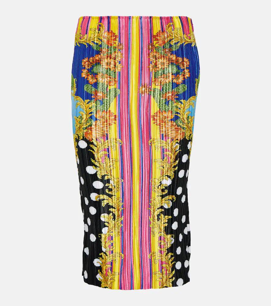 Versace Medusa Palm Springs plissé midi skirt Cover