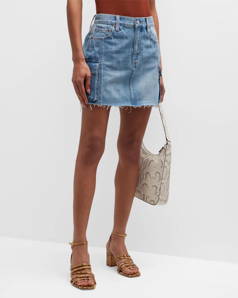 PISTOLA Rhea Mini Denim Cargo Skirt Cover