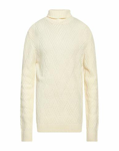 Gabardine Man Turtleneck Cream Wool, Acrylic Cover