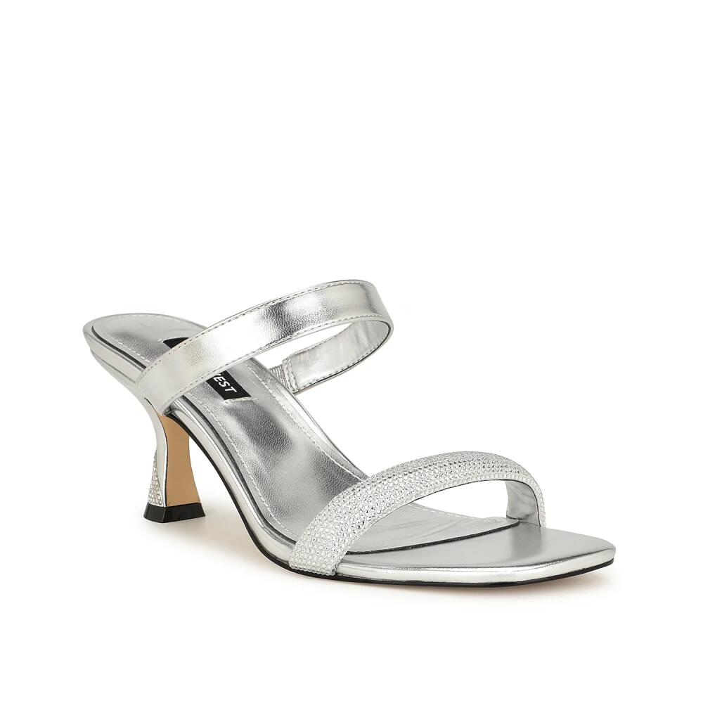 Nine West Shimme Sandal | Women's | Silver Metallic Cover