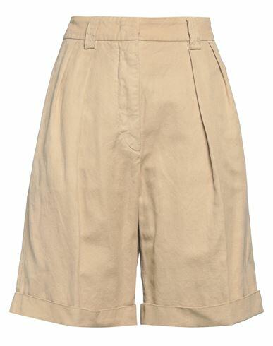 Aspesi Woman Shorts & Bermuda Shorts Sand Cotton, Linen Cover