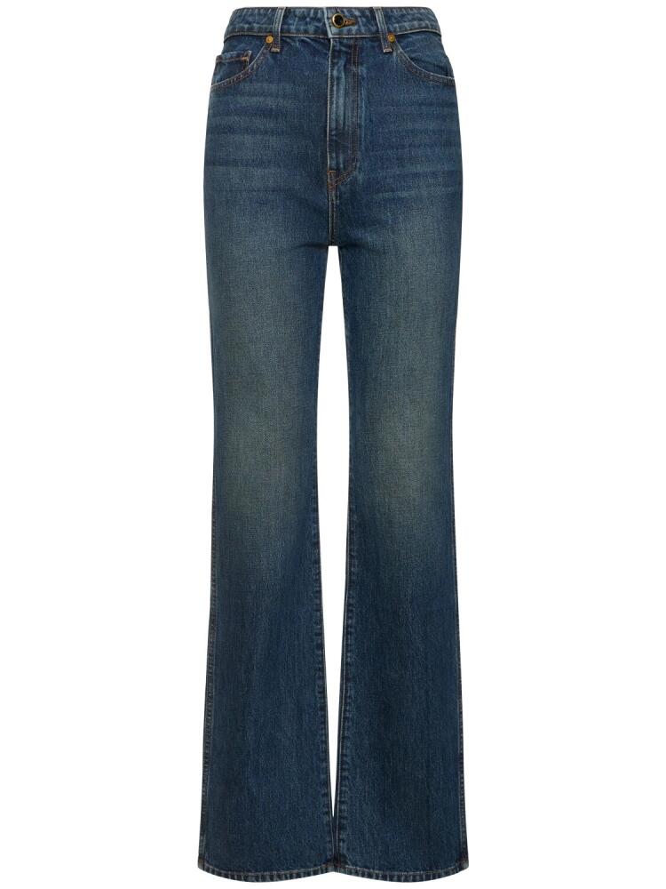 KHAITE Danielle High Rise Straight Denim Jeans Cover