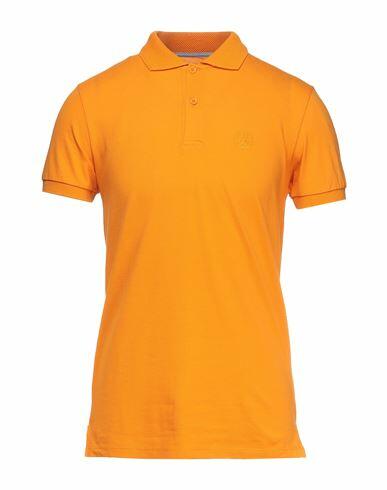 People Of Shibuya Man Polo shirt Orange Cotton, Elastane Cover