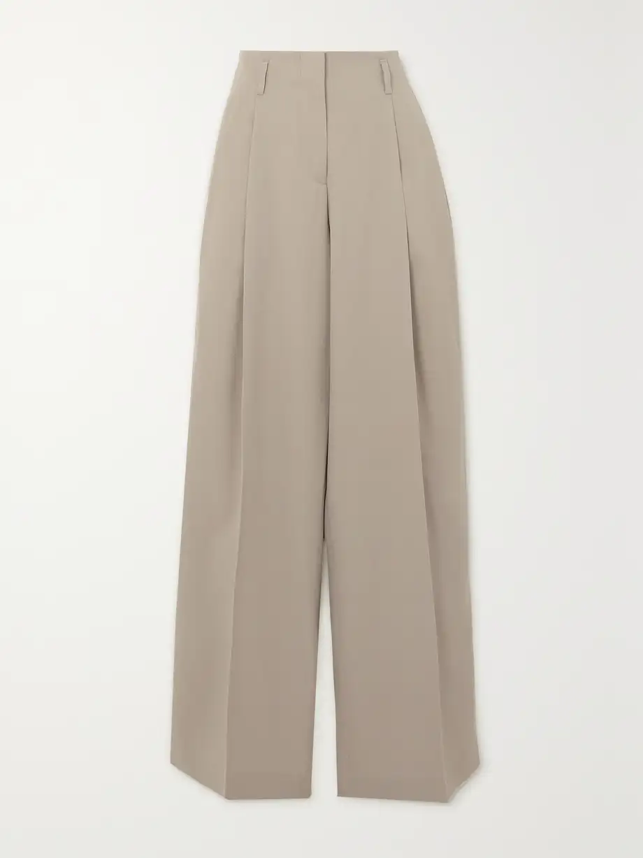 Golden Goose - Wool-gabardine Wide-leg Pants - Neutrals Cover